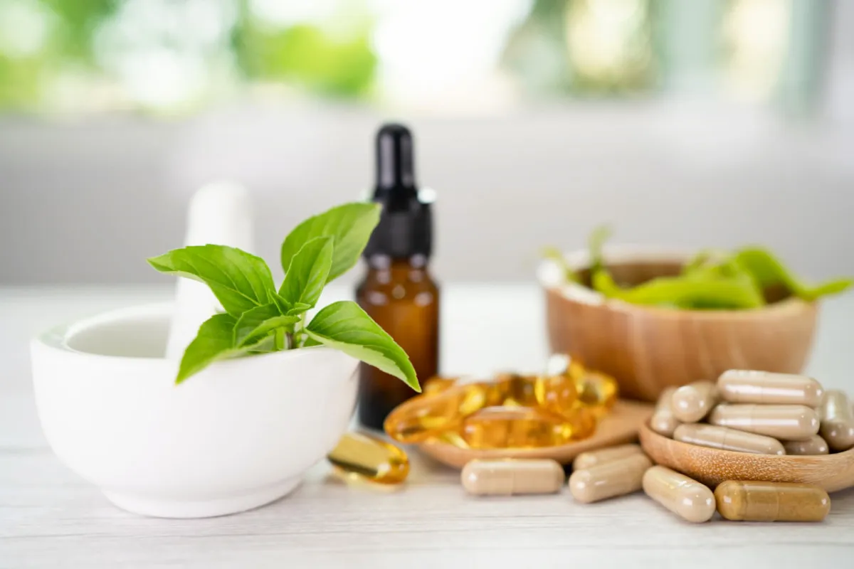 Herbal cleansing supplements and natural ingredients used in Rasayana detox packages, Bangkok