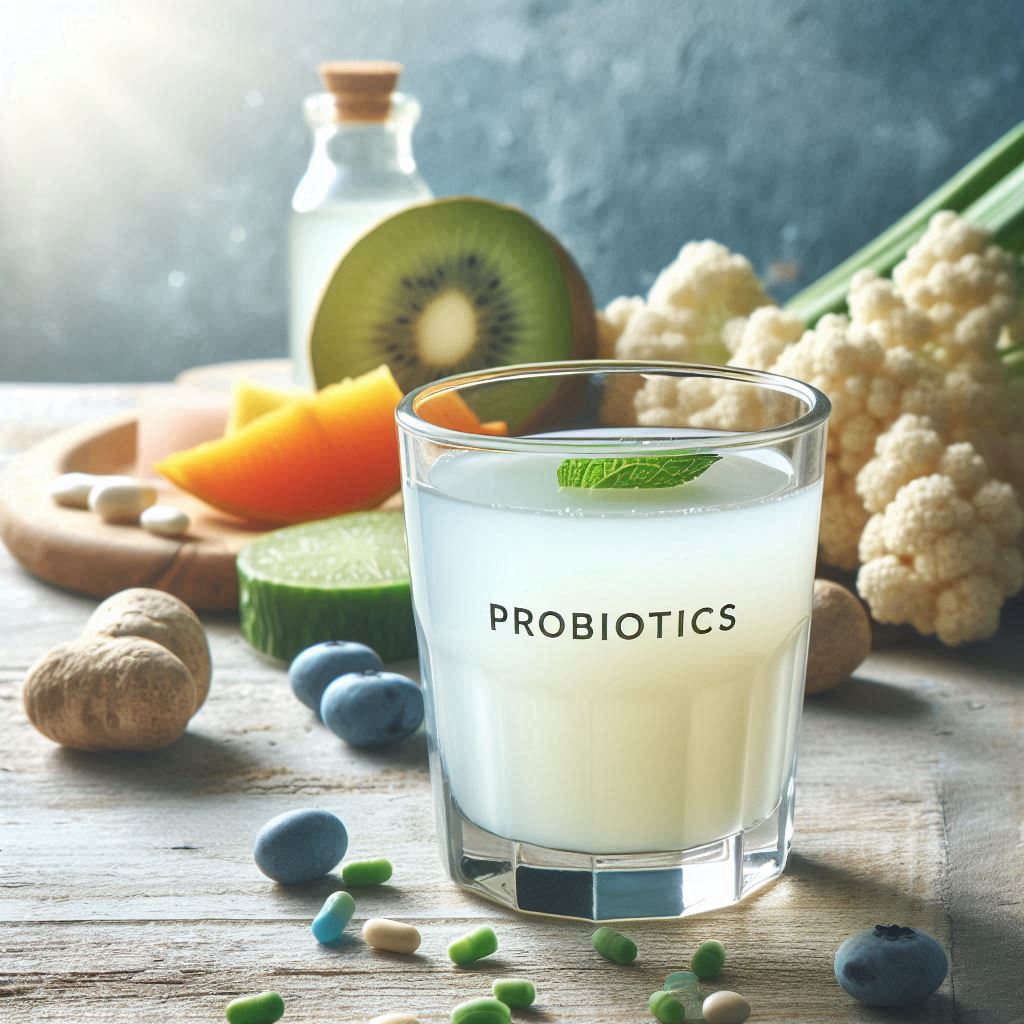 a glass of probiotic drink