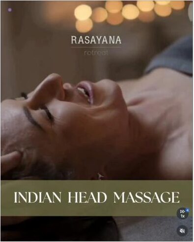 Indian head massage treatment at Rasayana Retreat spa in Bangkok